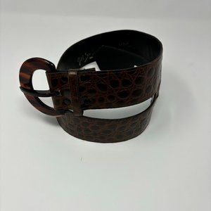 vintage jill stuart croc leather belt
